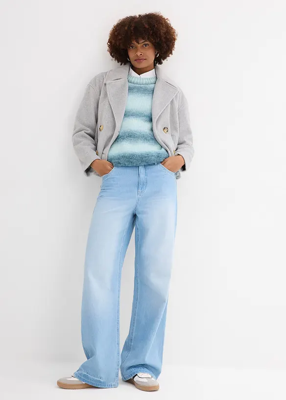 Pull doux en grosse maille contenant de la laine, bonprix