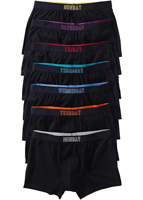 Lot de 7 boxers coton, bonprix