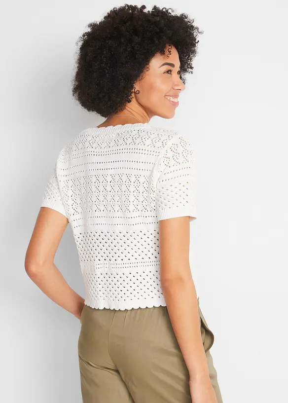 Boléro court en crochet, bonprix