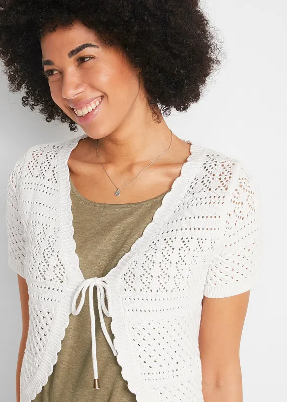 Boléro court en crochet, bonprix