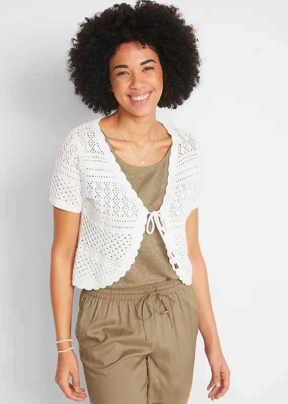 Boléro court en crochet, bonprix