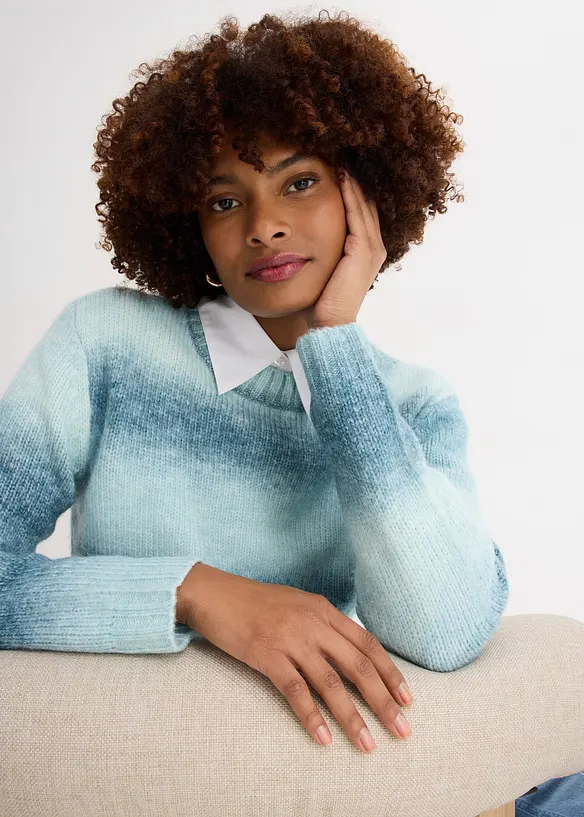 Pull doux en grosse maille contenant de la laine, bonprix