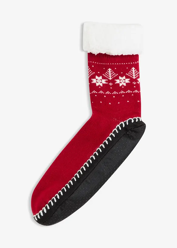 Chaussettes d&rsquo;int&eacute;rieur avec semelle antiglisse cousue et doublure moumoute, bonprix