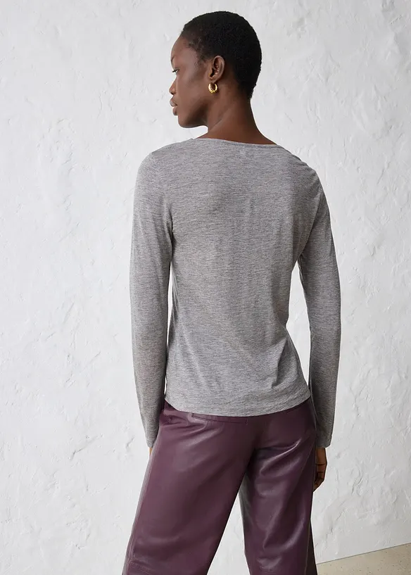 T-shirt en laine mélangée, bonprix