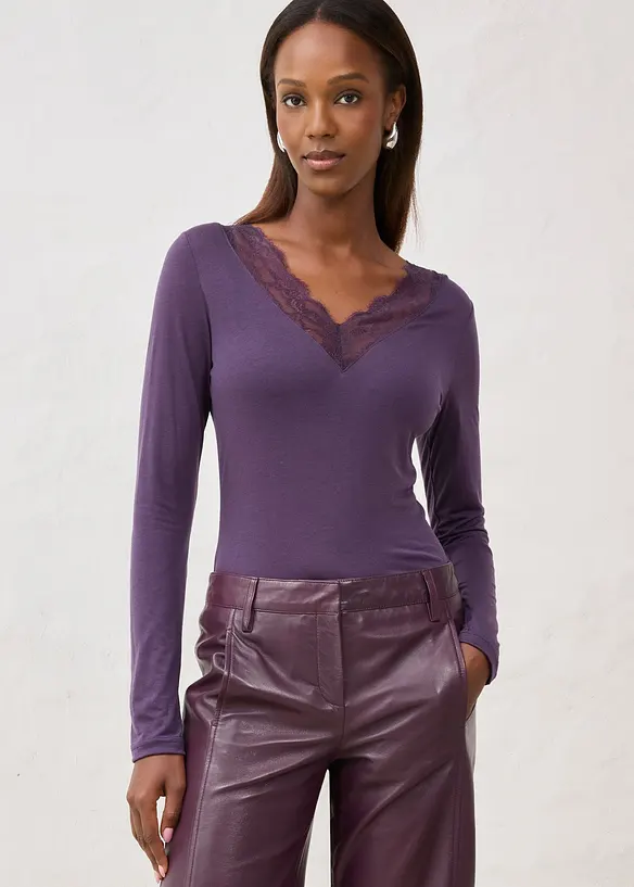 T-shirt en laine mélangée, bonprix