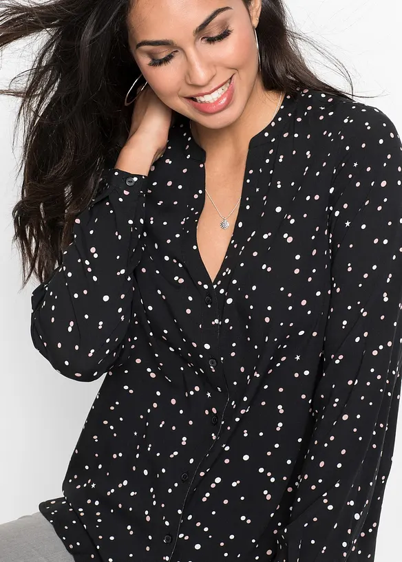 Chemisier &agrave; pois, bonprix