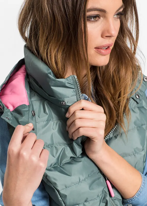 Doudoune sans manches à capuche, bonprix