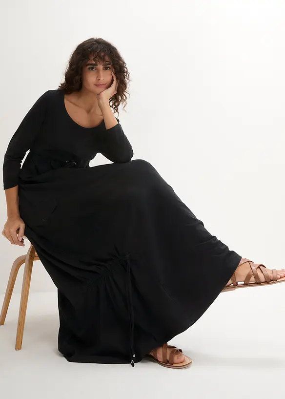 Robe en jersey avec manches 3/4, bonprix