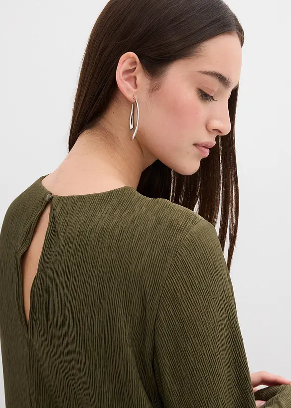 Robe midi aspect froissé, bonprix