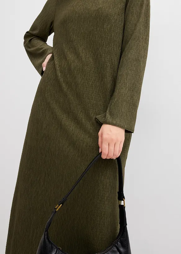 Robe midi aspect froissé, bonprix