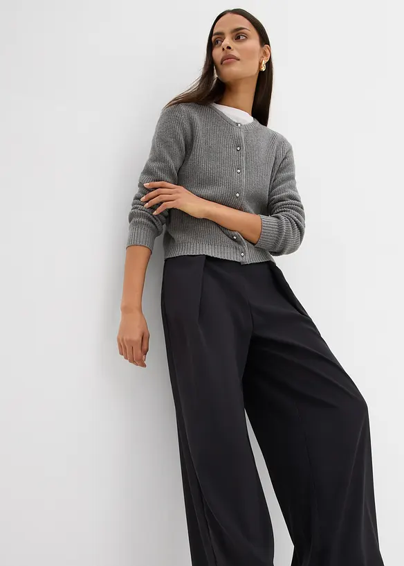 Pantalon évasé à pinces, bonprix