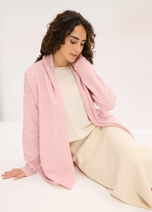 Gilet en maille poils duveteuse, bonprix