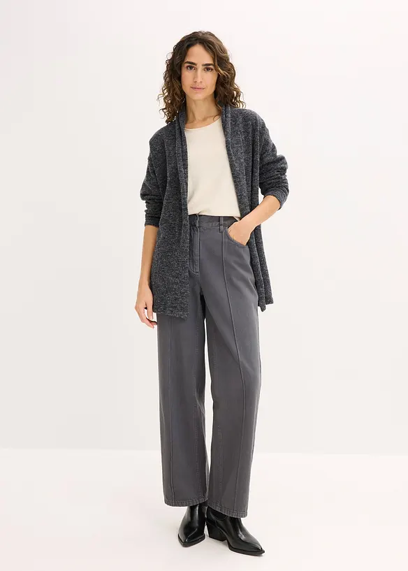 Gilet en maille poils duveteuse, bonprix