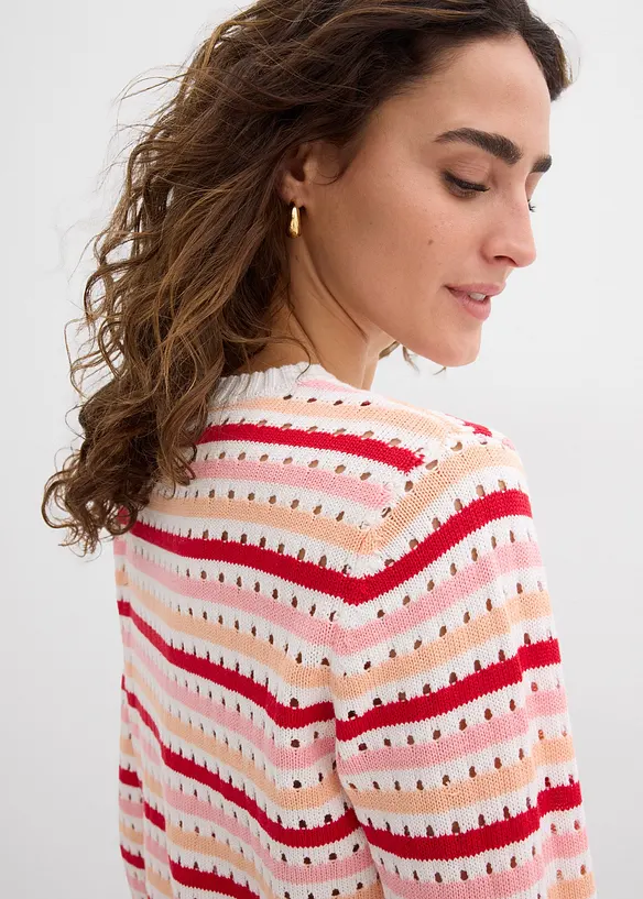 Pull en maille ajour&eacute;e, bonprix