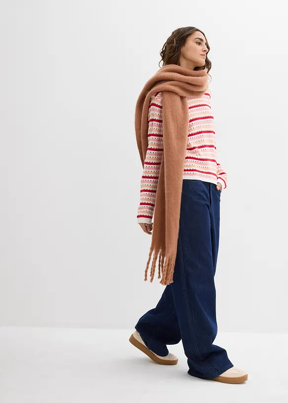 Pull en maille ajour&eacute;e, bonprix