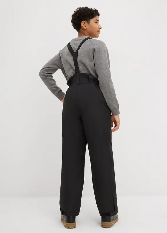 Pantalon de ski imperméable à bretelles, doublure chaude, bonprix