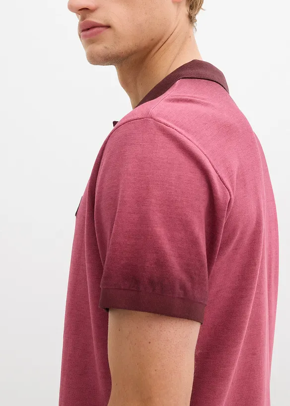 Polo en maille piquée à l’aspect délavé, bonprix