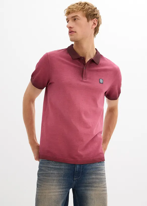 Polo en maille piquée à l’aspect délavé, bonprix