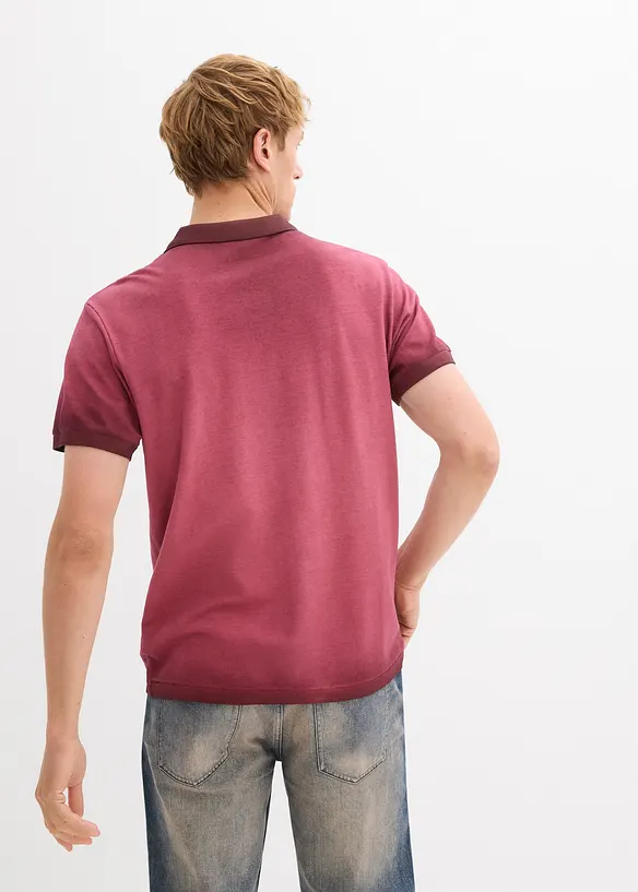 Polo en maille piquée à l’aspect délavé, bonprix