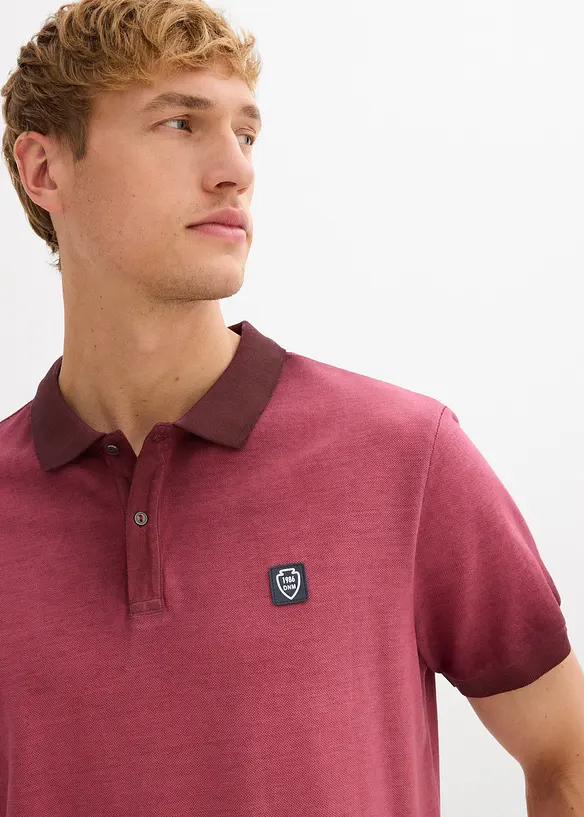 Polo en maille piquée à l’aspect délavé, bonprix