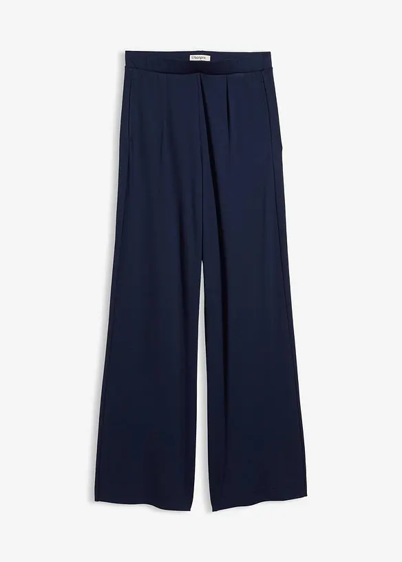 Pantalon palazzo en Punto di Roma confortable, bonprix