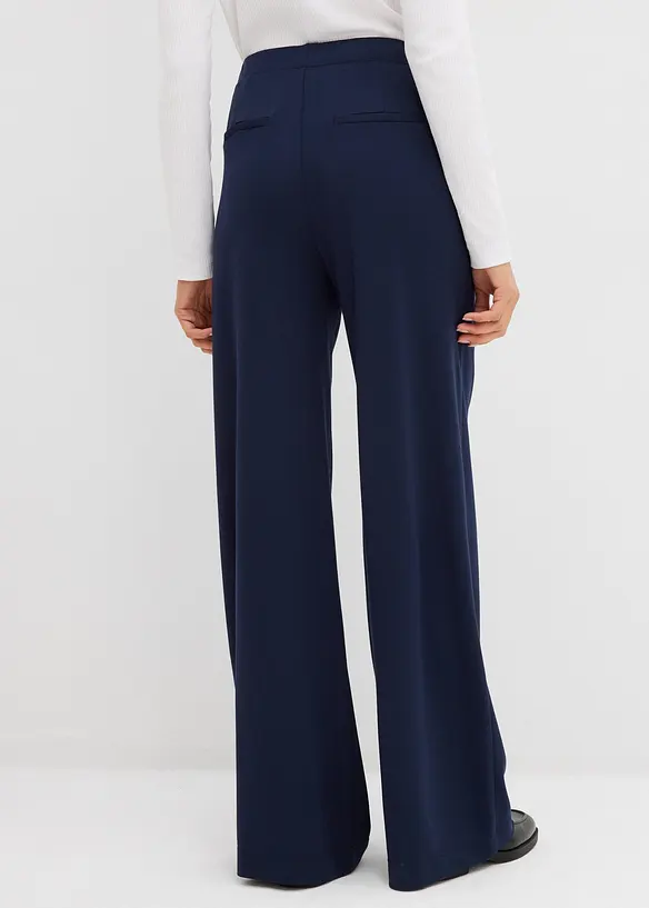 Pantalon palazzo en Punto di Roma confortable, bonprix