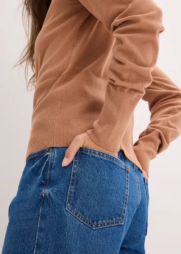 Gilet en fine maille de viscose mélangée, bonprix