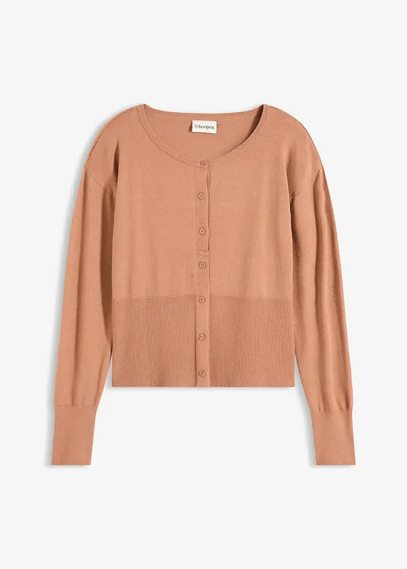 Gilet en fine maille de viscose mélangée, bonprix