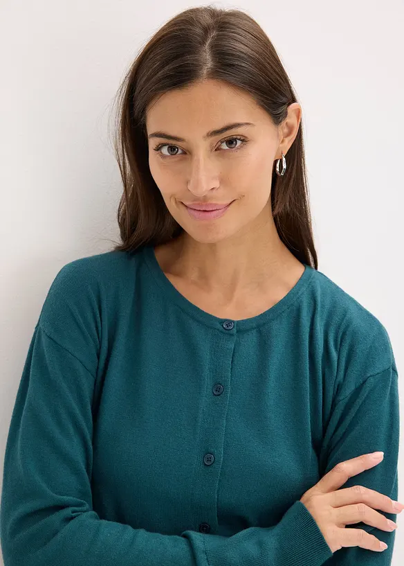 Gilet en fine maille de viscose mélangée, bonprix