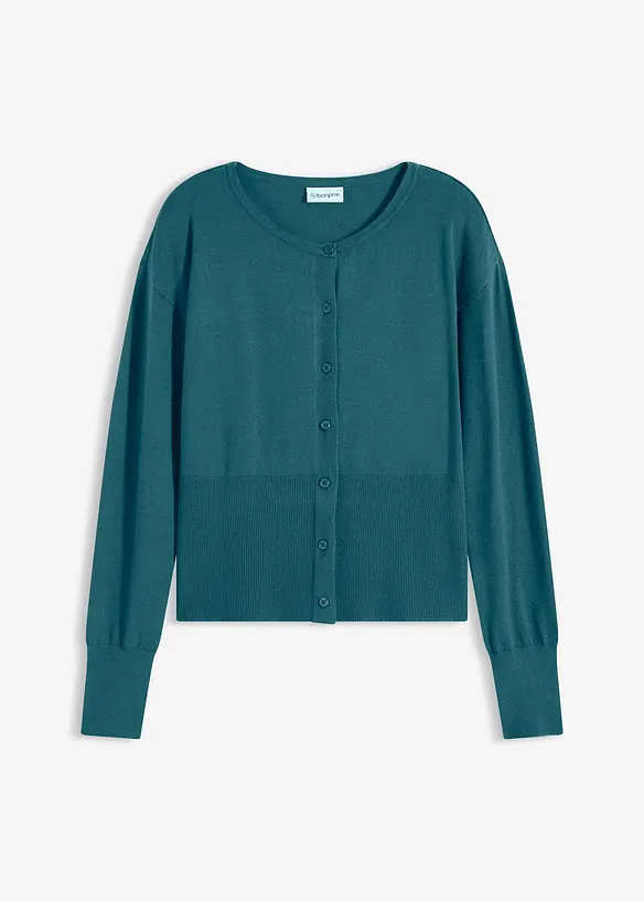 Gilet en fine maille de viscose mélangée, bonprix