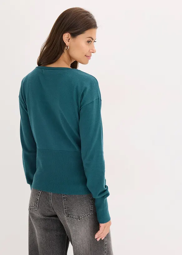 Gilet en fine maille de viscose mélangée, bonprix