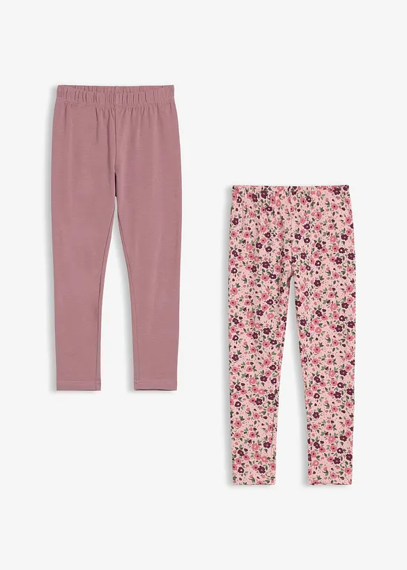 Lot de 2 leggings en coton extensible, bonprix
