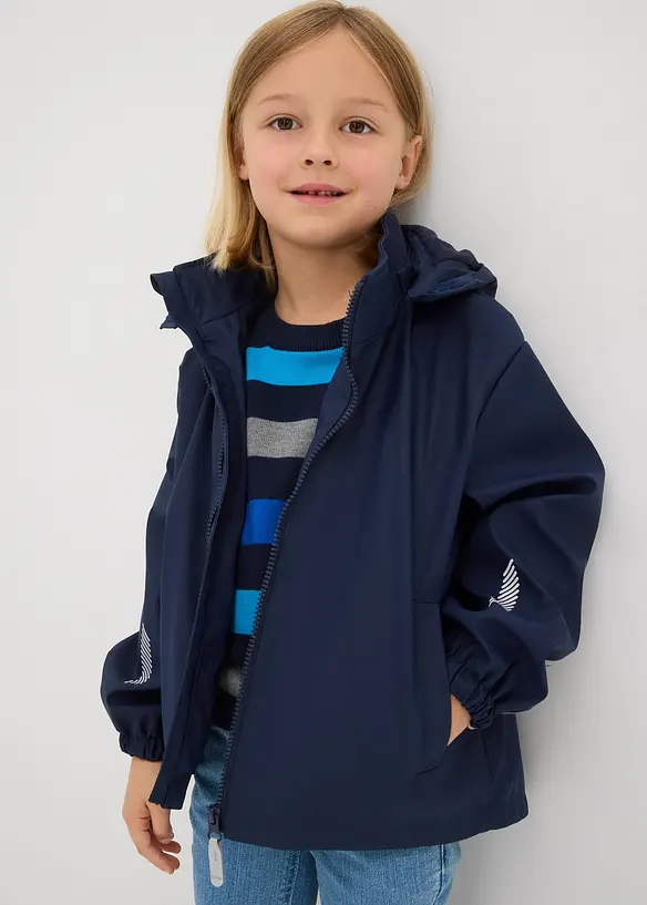 Veste de pluie thermique à capuche amovible et détails réfléchissants, bonprix