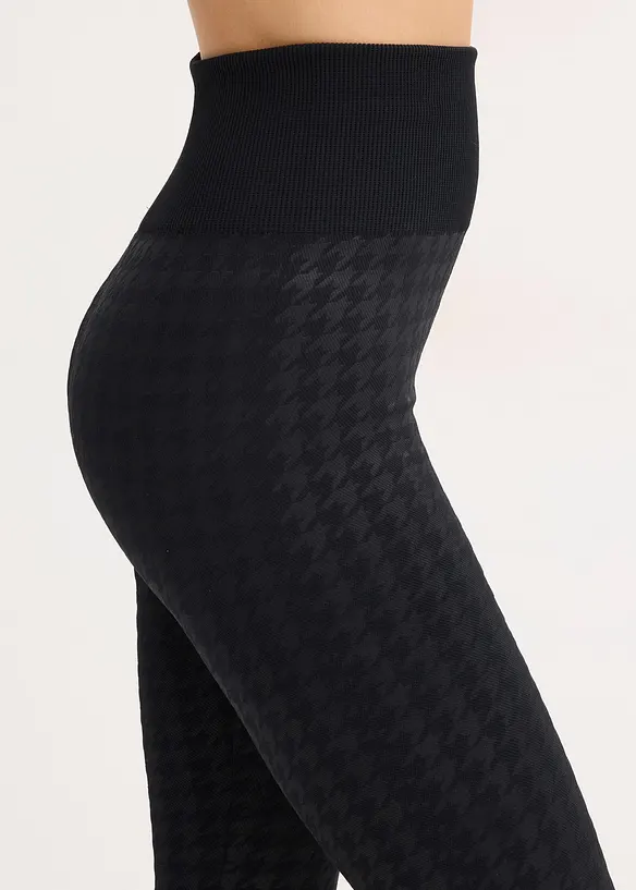 Legging thermique sans couture avec intérieur doux et motif pied-de-poule, bonprix