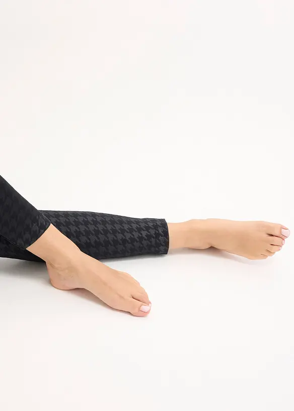 Legging thermique sans couture avec intérieur doux et motif pied-de-poule, bonprix