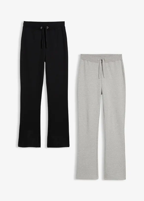 Lot de 2 pantalons de jogging 100% coton, bonprix