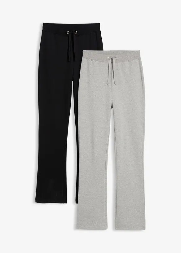 Lot de 2 pantalons de jogging 100% coton, bonprix
