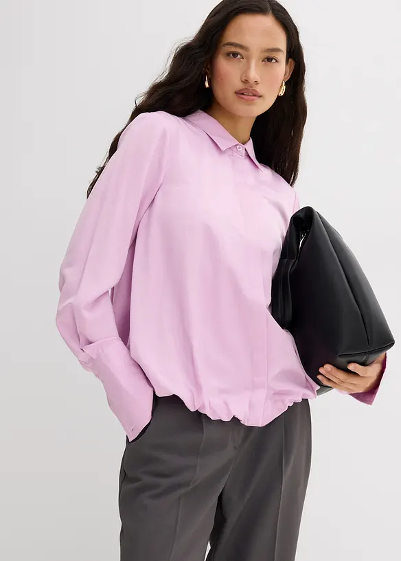 Chemisier en satin de viscose mélangée, bonprix