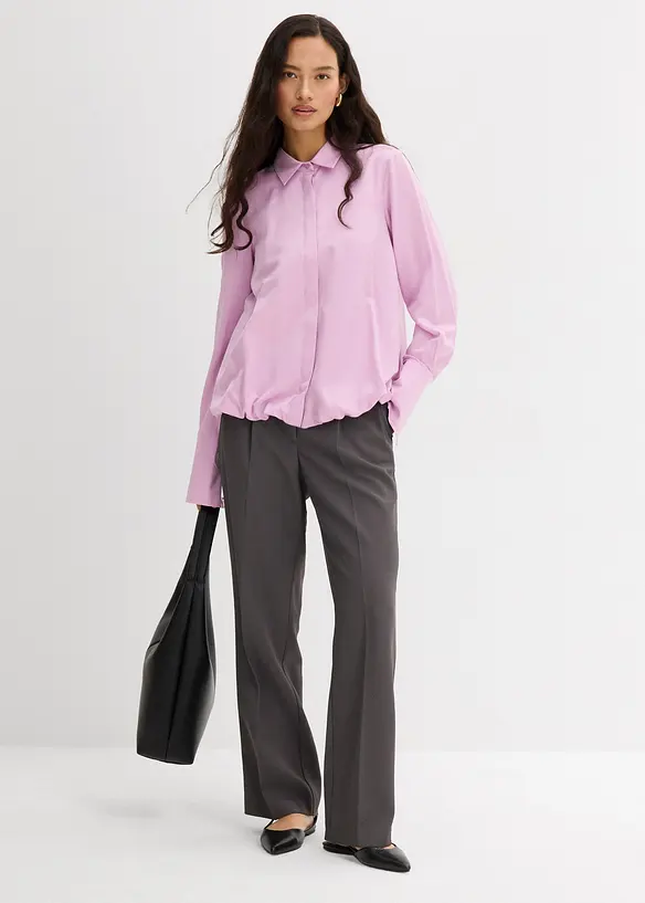 Chemisier en satin de viscose mélangée, bonprix