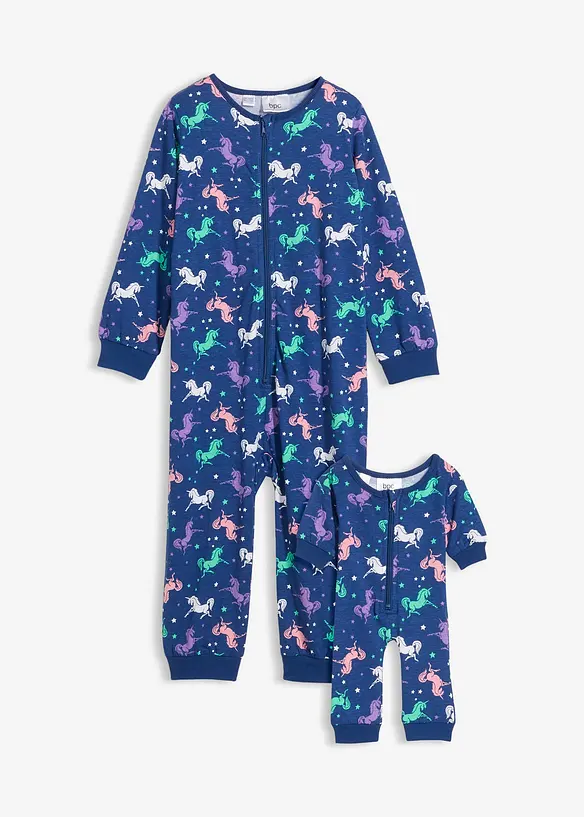 Combipyjama 100% coton avec combinaison poupée (ens. 2 pces), bonprix