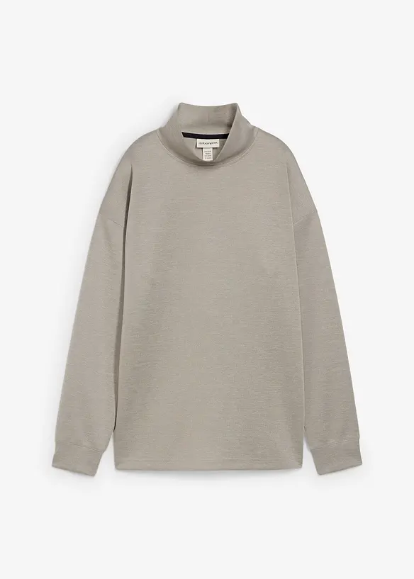 Sweat-shirt en néoprène à col montant, bonprix