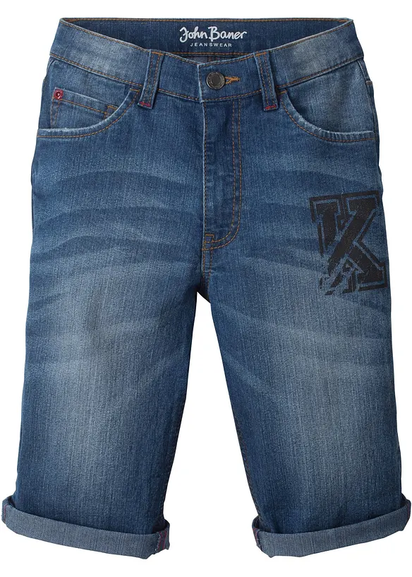 Bermuda en jean extensible, slim, bonprix