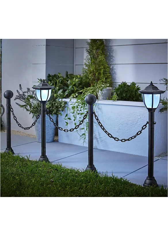 &Eacute;clairage solaire bordure de chemin avec cha&icirc;ne, bonprix