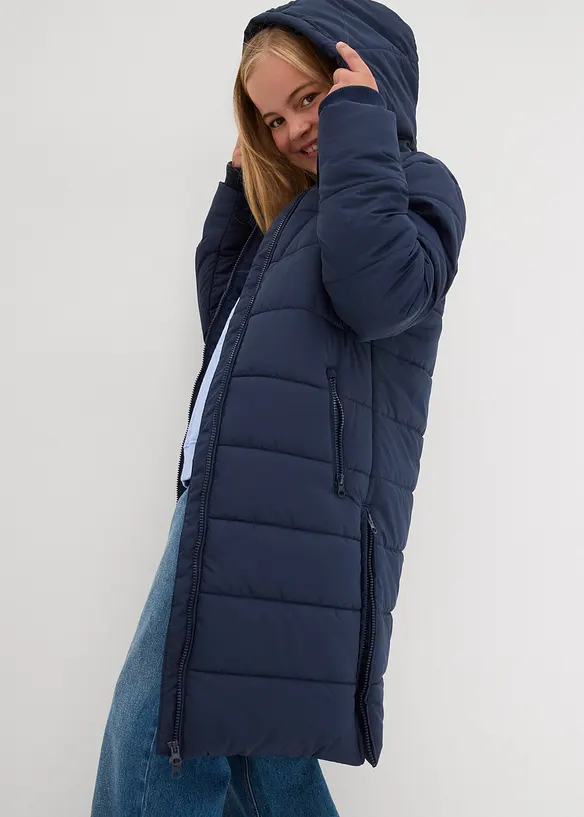 Doudoune longue à capuche amovible, bonprix