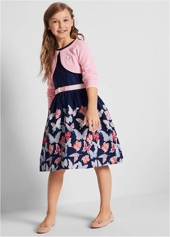 Boléro en maille avec applications papillon, bonprix