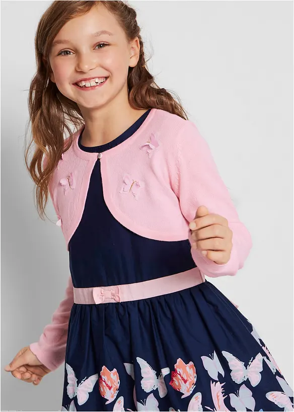 Boléro en maille avec applications papillon, bonprix