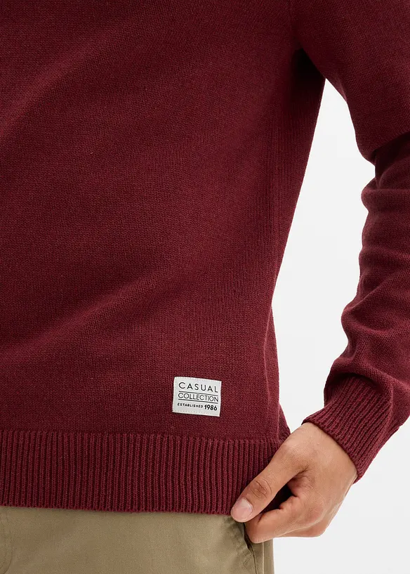 Pull en fine maille, coton recyclé majoritaire, bonprix