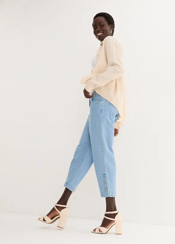 Jean corsaire, taille mi-haute, bonprix