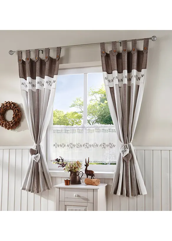 Rideau en coton rayé (1 pce), bonprix