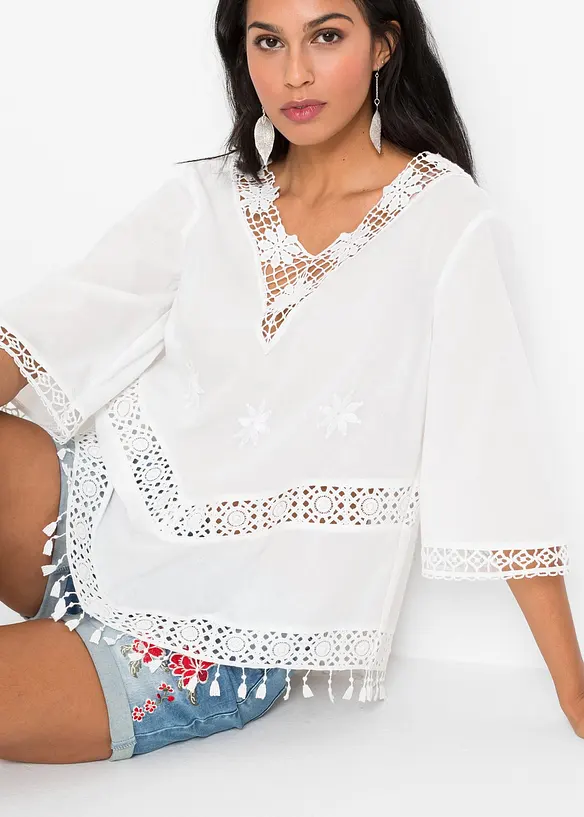 Tunique-blouse 100% coton, bonprix